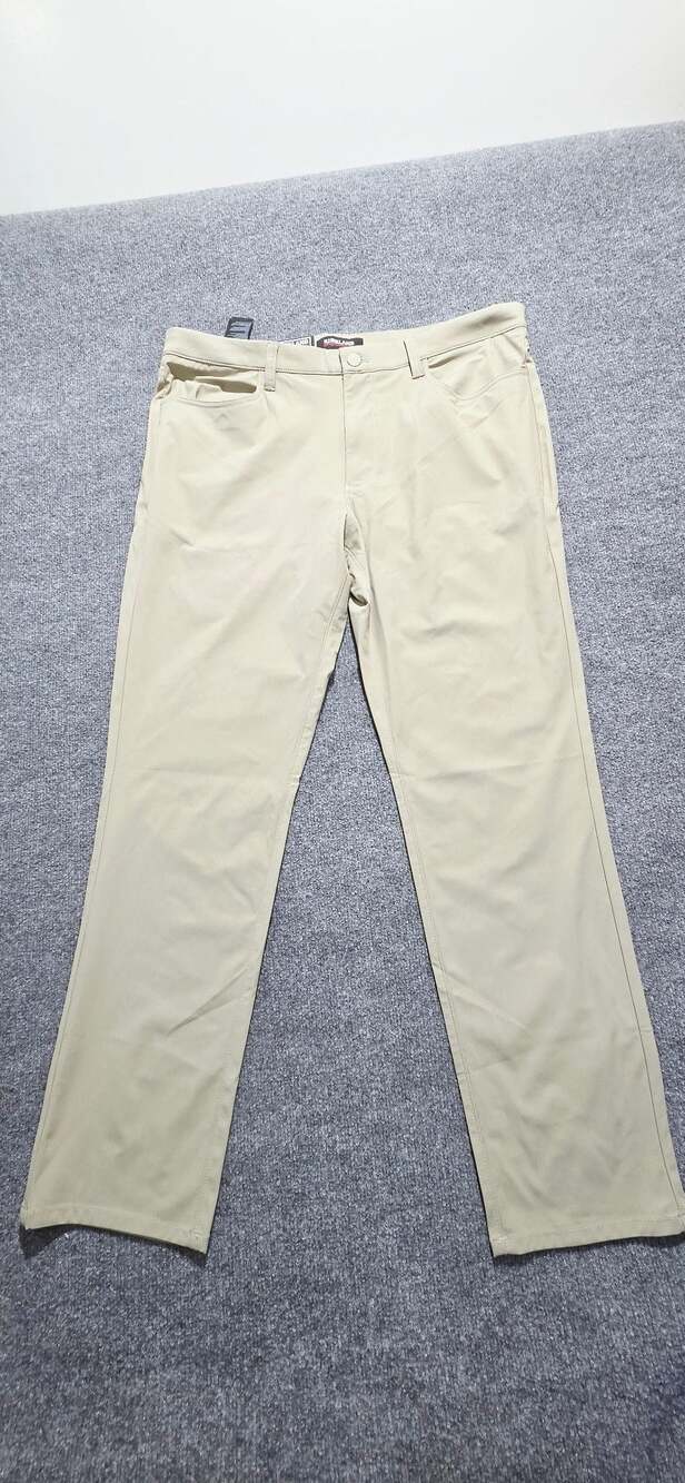 Kirkland Signature Men's 5-Pocket Performance Golf Pants Khaki Beige Size 36x32